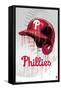 MLB Philadelphia Phillies - Drip Helmet 22-Trends International-Framed Stretched Canvas