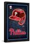 MLB Philadelphia Phillies - Neon Helmet 23-Trends International-Framed Poster
