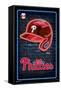 MLB Philadelphia Phillies - Neon Helmet 23-Trends International-Framed Stretched Canvas