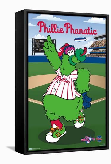 MLB Philadelphia Phillies - Phillie Phanatic-Trends International-Framed Stretched Canvas