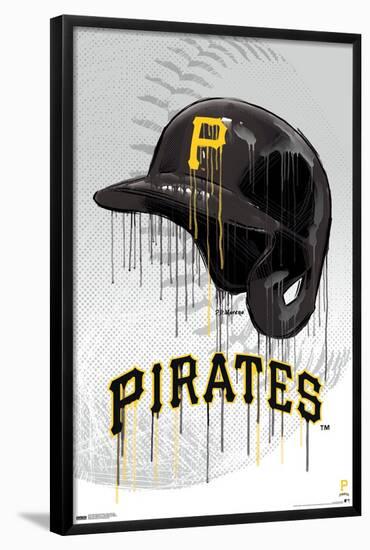 MLB Pittsburgh Pirates - Drip Helmet 22-Trends International-Framed Poster