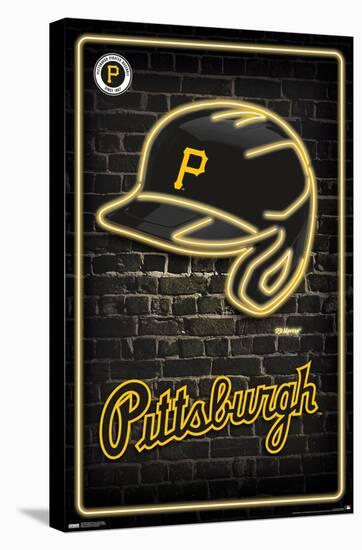 MLB Pittsburgh Pirates - Neon Helmet 23-Trends International-Stretched Canvas