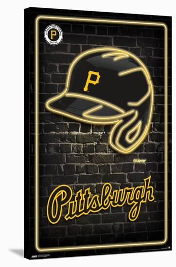 MLB Pittsburgh Pirates - Neon Helmet 23-Trends International-Stretched Canvas