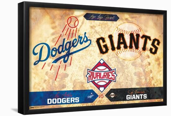 MLB Rivalries - Los Angeles Dodgers vs San Francisco Giants-Trends International-Framed Poster