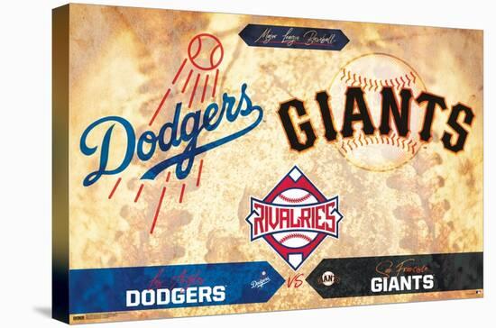 MLB Rivalries - Los Angeles Dodgers vs San Francisco Giants-Trends International-Stretched Canvas