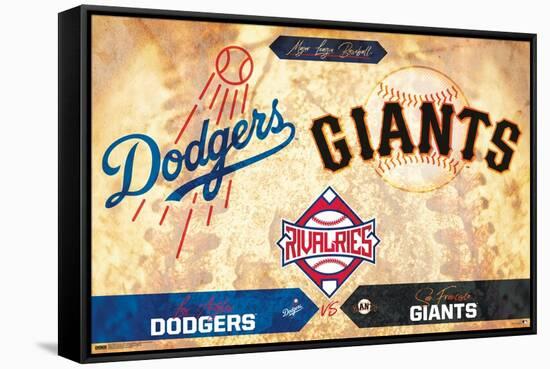 MLB Rivalries - Los Angeles Dodgers vs San Francisco Giants-Trends International-Framed Stretched Canvas