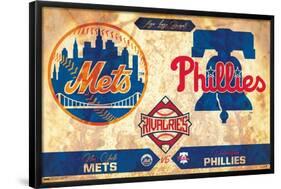 MLB Rivalries - New York Mets vs Philadelphia Phillies-Trends International-Framed Poster