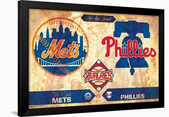 MLB Rivalries - New York Mets vs Philadelphia Phillies-Trends International-Framed Poster