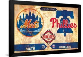 MLB Rivalries - New York Mets vs Philadelphia Phillies-Trends International-Framed Poster