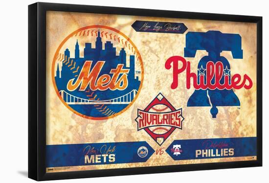 MLB Rivalries - New York Mets vs Philadelphia Phillies-Trends International-Framed Poster