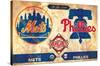 MLB Rivalries - New York Mets vs Philadelphia Phillies-Trends International-Stretched Canvas