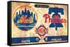 MLB Rivalries - New York Mets vs Philadelphia Phillies-Trends International-Framed Stretched Canvas