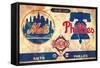 MLB Rivalries - New York Mets vs Philadelphia Phillies-Trends International-Framed Stretched Canvas