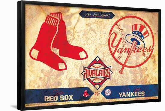 MLB Rivalries - New York Yankees vs Boston Red Sox-Trends International-Framed Poster