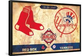 MLB Rivalries - New York Yankees vs Boston Red Sox-Trends International-Framed Poster