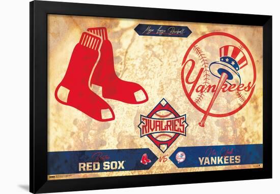 MLB Rivalries - New York Yankees vs Boston Red Sox-Trends International-Framed Poster