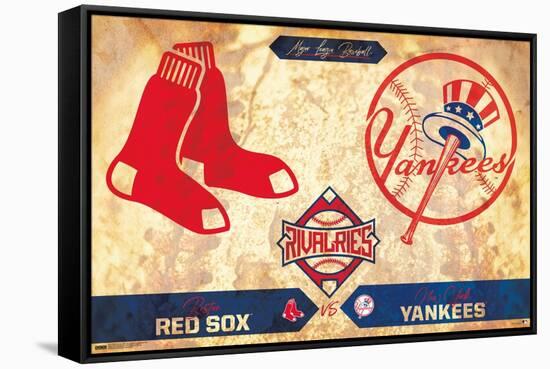 MLB Rivalries - New York Yankees vs Boston Red Sox-Trends International-Framed Stretched Canvas