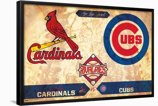 MLB Rivalries - St. Louis Cardinals vs Chicago Cubs-Trends International-Framed Poster