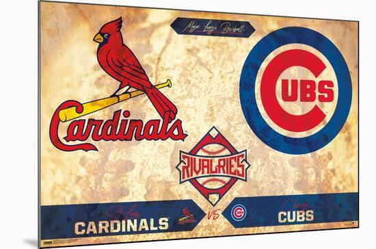 MLB Rivalries - St. Louis Cardinals vs Chicago Cubs-Trends International-Mounted Poster