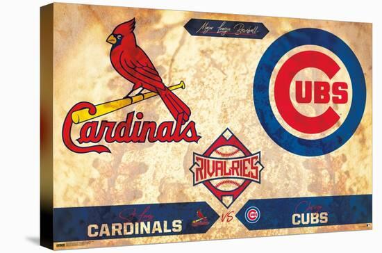 MLB Rivalries - St. Louis Cardinals vs Chicago Cubs-Trends International-Stretched Canvas