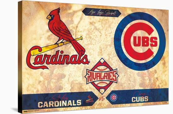 MLB Rivalries - St. Louis Cardinals vs Chicago Cubs-Trends International-Stretched Canvas