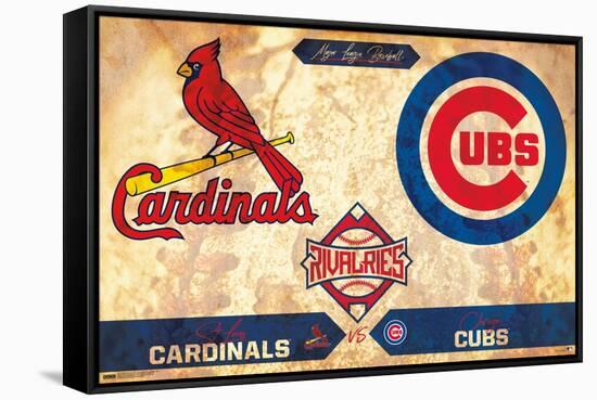 MLB Rivalries - St. Louis Cardinals vs Chicago Cubs-Trends International-Framed Stretched Canvas