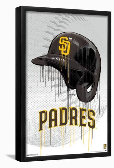 MLB San Diego Padres - Drip Helmet 22-Trends International-Framed Poster