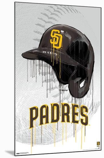 MLB San Diego Padres - Drip Helmet 22-Trends International-Mounted Poster