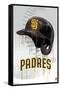 MLB San Diego Padres - Drip Helmet 22-Trends International-Framed Stretched Canvas