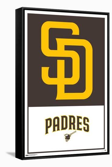 MLB San Diego Padres - Logo 22-Trends International-Framed Stretched Canvas