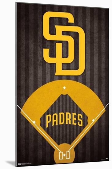 MLB San Diego Padres - Logo-Trends International-Mounted Poster