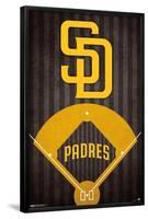 MLB San Diego Padres - Logo-Trends International-Framed Poster