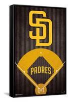 MLB San Diego Padres - Logo-Trends International-Framed Stretched Canvas