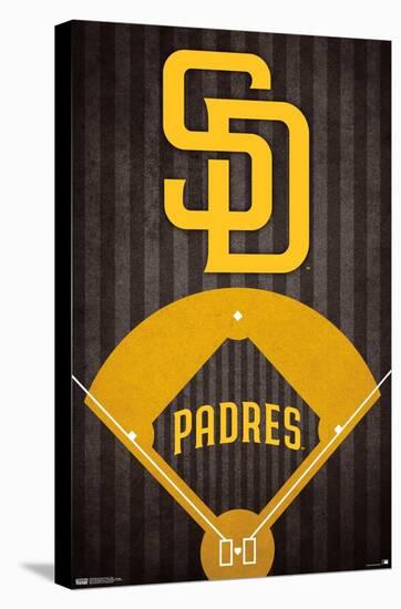 MLB San Diego Padres - Logo-Trends International-Stretched Canvas