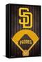 MLB San Diego Padres - Logo-Trends International-Framed Stretched Canvas