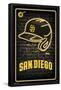 MLB San Diego Padres - Neon Helmet 23-Trends International-Framed Poster