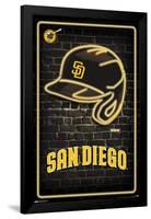 MLB San Diego Padres - Neon Helmet 23-Trends International-Framed Poster