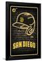 MLB San Diego Padres - Neon Helmet 23-Trends International-Framed Poster