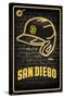 MLB San Diego Padres - Neon Helmet 23-Trends International-Stretched Canvas