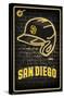 MLB San Diego Padres - Neon Helmet 23-Trends International-Stretched Canvas