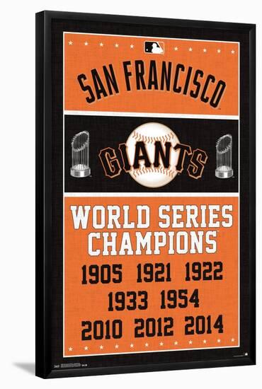 MLB San Francisco Giants - Champions-Trends International-Framed Poster