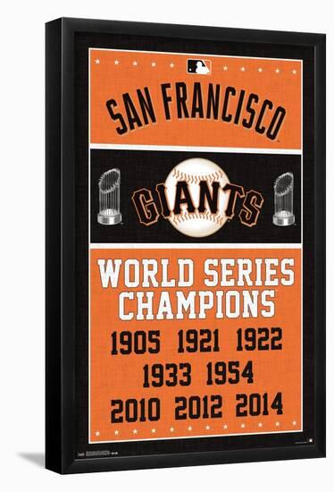 MLB San Francisco Giants - Champions-Trends International-Framed Poster