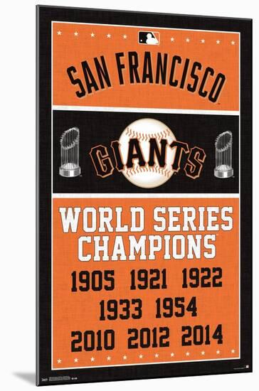 MLB San Francisco Giants - Champions-Trends International-Mounted Poster