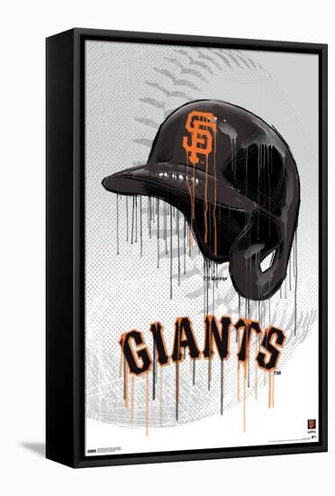 MLB San Francisco Giants - Drip Helmet 22-Trends International-Framed Stretched Canvas