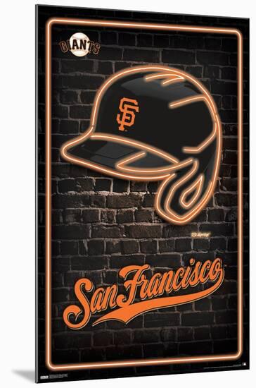 MLB San Franciso Giants - Neon Helmet 23-Trends International-Mounted Poster