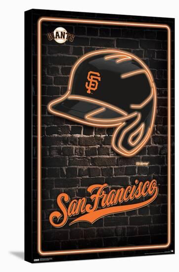 MLB San Franciso Giants - Neon Helmet 23-Trends International-Stretched Canvas