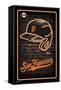 MLB San Franciso Giants - Neon Helmet 23-Trends International-Framed Stretched Canvas