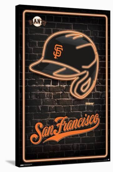 MLB San Franciso Giants - Neon Helmet 23-Trends International-Stretched Canvas