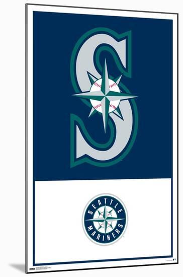 MLB Seattle Mariners - Logo 22-Trends International-Mounted Poster