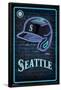 MLB Seattle Mariners - Neon Helmet 23-Trends International-Framed Poster